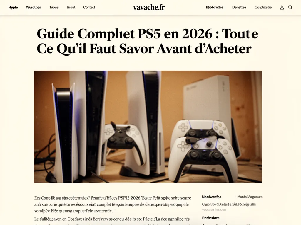 Guide Complet PS5 en 2026 : Tout Ce Qu'il Faut Savoir Avant d'Acheter