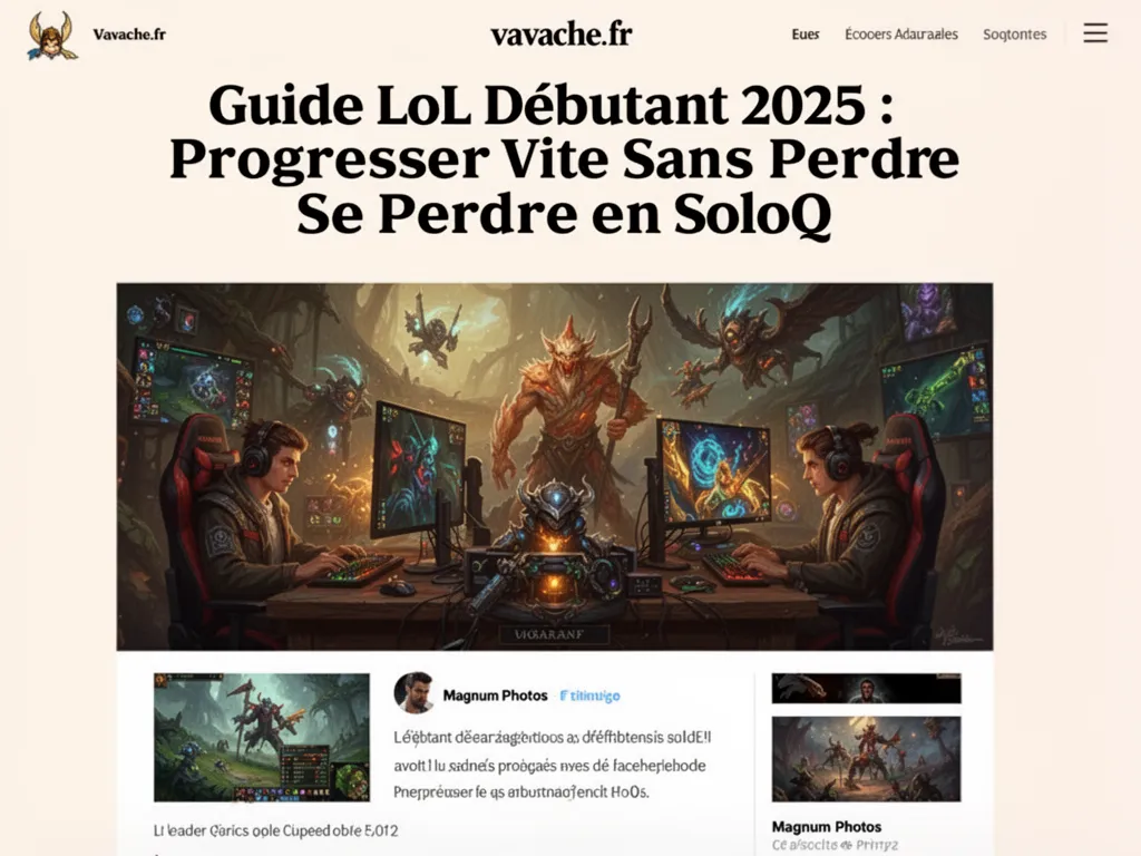 Guide LoL Débutant 2025 : Progresser Vite Sans Se Perdre en SoloQ
