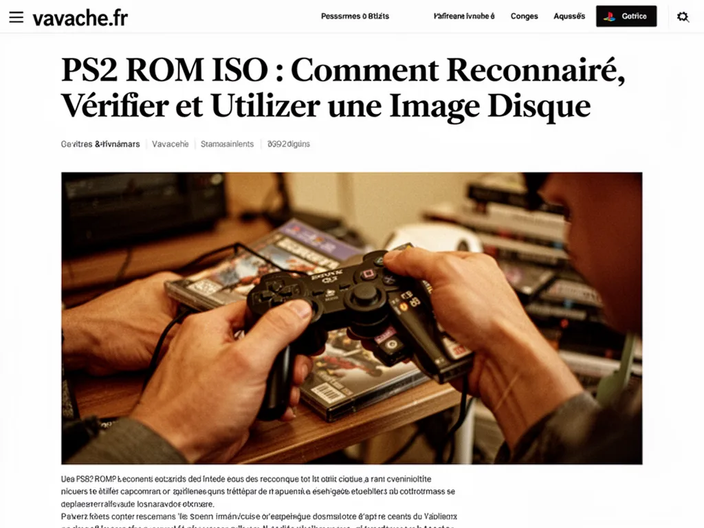 PS2 ROM ISO : Comment Reconnaître, Vérifier et Utiliser une Image Disque